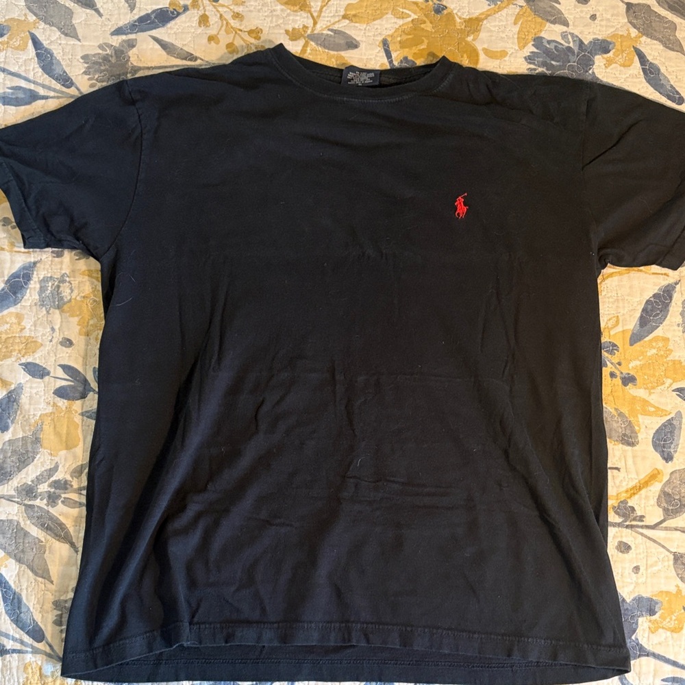 Polo by Ralph Lauren Black Short-Sleeve Tee with Red Pony